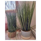 Set of Home Decor: Artificial Floral Arrangements and Decorative Mirrors