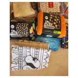 Collection of Assorted Quilting Fabrics and Sewing Supplies