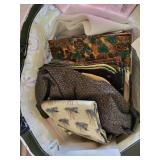 Collection of Assorted Quilting Fabrics and Sewing Supplies