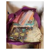 Collection of Assorted Quilting Fabrics and Sewing Supplies