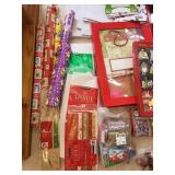 Bulk Lot of Holiday Gift Wrapping Essentials and Christmas CDs