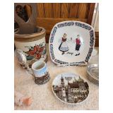 Norwegian Themed Collectibles Set with Dolls, Plates, and Figurines