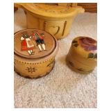 Set of 8 Hand-Painted Norwegian Folk Art Decorative Items