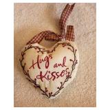 Decorative Lot: Floral Arrangements, Candle Holders, and Heart Ornament