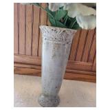 Set of 2 Decorative Lanterns, Vintage Candle Holder, and Floral Arrangement