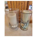 Decorative Candle and Glass Ornament Set