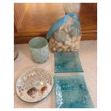 Decorative Candle and Glass Ornament Set