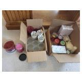 Collection of Scented Candles and Votive Holders