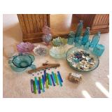 Beach-Themed Glass Decor Collection with Vases and Bowls