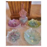 Beach-Themed Glass Decor Collection with Vases and Bowls