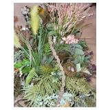 Collection of Artificial Floral Arrangements and Craft Supplies