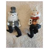 Halloween Decoration Set with Witch Plaque, Figurines, and Accessories