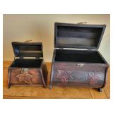 Decorative Home Accent Set Featuring Vases and Keepsake Boxes