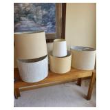 Set of 5 Assorted Lamp Shades in Various Sizes