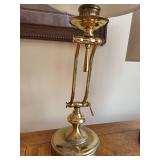 Set of 2 Table Lamps with Brass and Ceramic Bases