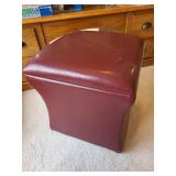 Collection of DVDs, Puzzles, and Storage Ottoman