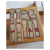 Vintage miniature wooden golf course