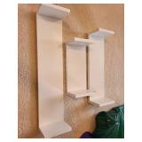 Mixed Lot of Home Office Supplies and Set of 3 Floating Wall Shelves