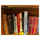 Vintage Oak Barrister Bookcase with Assorted Book Collection