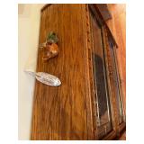 Vintage Oak Barrister Bookcase with Assorted Book Collection