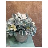 Nautical Decor Set with Lamp, Sea Shell, Ocean Mist Reed Diffuser, and Faux Hydrangeas