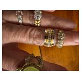 Collection of 5 Assorted Rings Including Gemstone and Diamond Designs