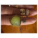 Collection of 5 Assorted Rings Including Gemstone and Diamond Designs