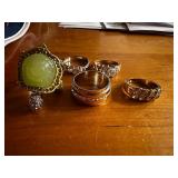 Collection of 5 Assorted Rings Including Gemstone and Diamond Designs