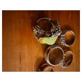 Collection of 5 Assorted Rings Including Gemstone and Diamond Designs
