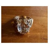 14k Gold Ring with Large Oval Gemstone