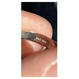 Vintage Ring with Possibly Labradorite and Intricate Gold Filigree Design