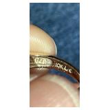 10k Gold Ring with Purple Stone and Likely Diamond Accents