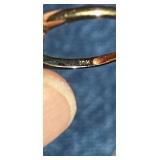 10k Gold Ring with Purple Stone and Likely Diamond Accents