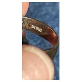 Vintage Sterling Silver Ring with Oval Crystal Stone - Size 10