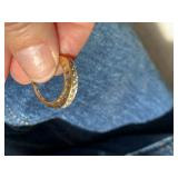 14K Gold Diamond-like Eternity Ring with 