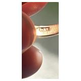 Gold Filled or Gold Plated Ring with Amethyst and Clear Stones