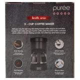 Puree Barista Series | 5 - Cup Drip Coffee Maker - Black **NEW (View Photos)