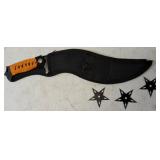 (1) Knife, (3) Throwing Stars & (1) Carrying Case (View Photos)