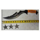 (1) Knife, (3) Throwing Stars & (1) Carrying Case (View Photos)