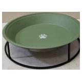 Frisco Elevated Stainless Steel Dog & Cat Bowl - 18 Cup - Green *NEW (View Photos)