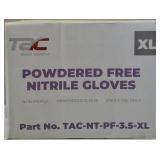 GLOBAL SOLUTIONS |TAC BRAND- Powder Free Nitrile Gloves (10 Boxes) – Size XL - NEW