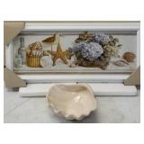 Framed Picture & Ceramic Shell *NEW View Photo