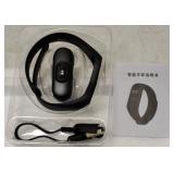 NEW (1) M4 Smart Bracelet - HD Color Screen / Message View / 45 Day Battery Life & (1) Silicone Storage Collapsible Water Bottle - Blue Bottle with Black Lid (View Photos for more Details)