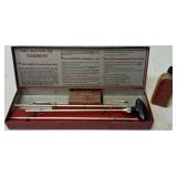 Assortment of Vintage Gun Oil & Lighter Fluid (Cans Might not be Full or Empty), Gun Cleaning Kits & Bonus Vintage Avon - Ammo Shaped Aftershave Bottles (May or they May not be full) + Vintage Pineapp