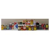 Assortment of Vintage Gun Oil & Lighter Fluid (Cans Might not be Full or Empty), Gun Cleaning Kits & Bonus Vintage Avon - Ammo Shaped Aftershave Bottles (May or they May not be full) + Vintage Pineapp