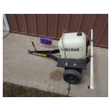 Ride & Beautify self pumping lawn sprayer. Good condition. As shown.