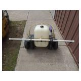 Ride & Beautify self pumping lawn sprayer. Good condition. As shown.