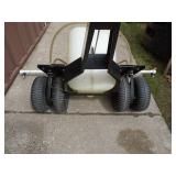 Ride & Beautify self pumping lawn sprayer. Good condition. As shown.