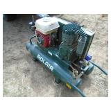 Rollair twin tank air compressor for parts & repair. As shown.