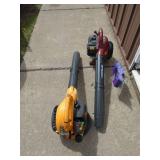 Qty of 2 gas leaf blowers. Untested. For parts or repair.